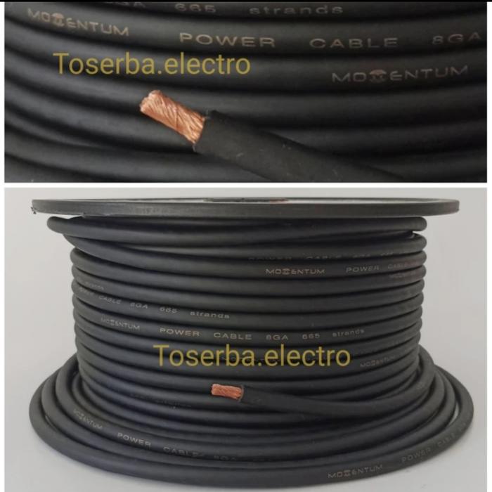 Gambar Kabel 8awg Momentum Setrum Power Aki Ground 8 AWG audio mobil Jual Meteran - Hitam dari Toserba.electro undefined Tokopedia