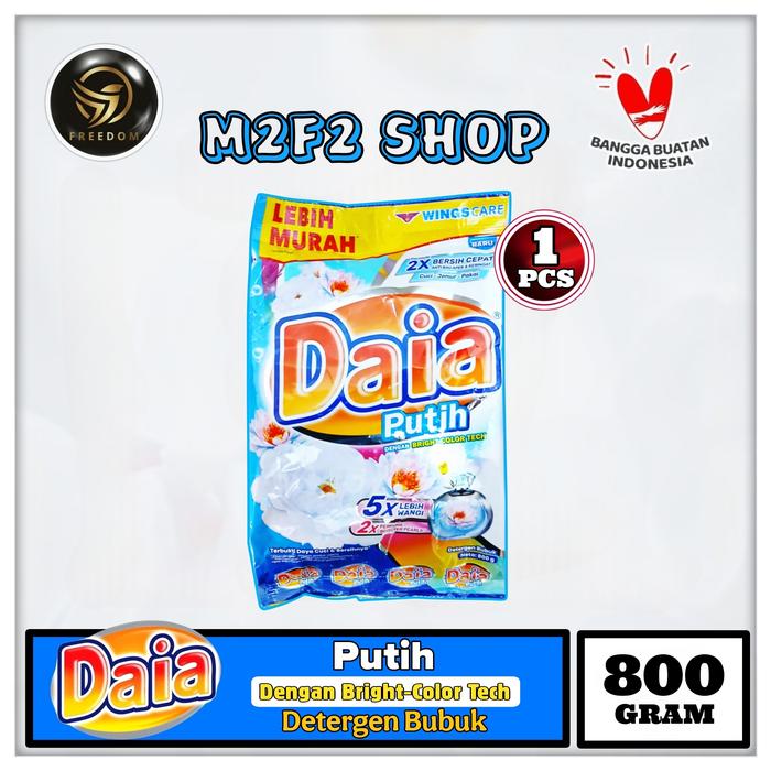 Gambar Daia Putih Detergent Bubuk - 850 gr (Harga Satuan) dari M2F2 Shop - Paseban undefined Tokopedia