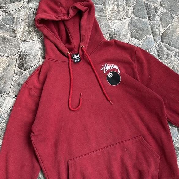 Jual Stussy Hoodie Ball Maroon Kota Tanjung Pinang Wannes