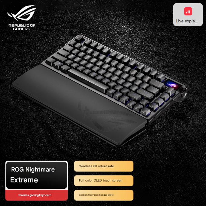 Gambar ROG Night Demon Extreme Mechanical Keyboard - Tri-Mode, 75% Layout, Hot-Swappable, 8K Polling Rate - Extreme, Snow White dari Vintage Last undefined Tokopedia