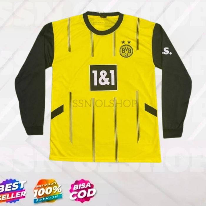 Gambar jersey dotmun terbaru home lengan panjang (kuning) 2025 setelan baju bola dotmun terbaru home lengan panjang kuning 2025 ssn olshop - dortmund home, L dari ssn olshop undefined Tokopedia