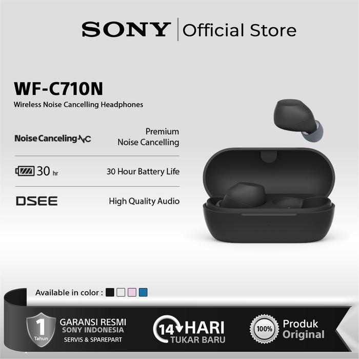 Gambar Sony WF-C710N Noice Cancelling Truly Wireless / WFC710N - Black dari Sony Center Official undefined Tokopedia