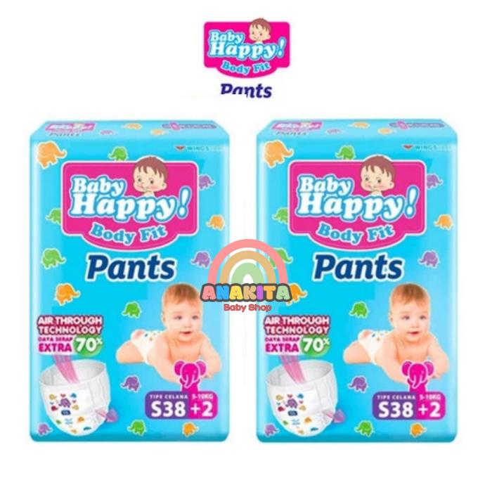 Gambar [Promo Murah] 3 Ball Baby Happy Diapers Pants S40 M32 L28 XL26 XXL24 Popok Bayi extra kering Sekali Pakai - S dari Toko Popok Susu Anakita undefined Tokopedia