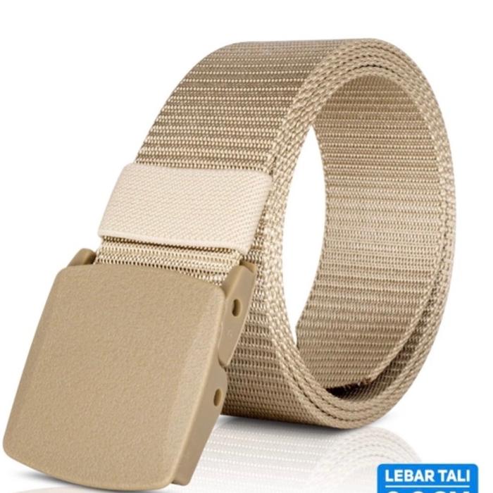 Gambar Gesper Sabuk Ikat Pinggang Pria Tactical Army Outdoor Anti X Ray Kepala Plastik Bahan Nylon Hitam Hijau Krem - Cream dari LengkapKita undefined Tokopedia