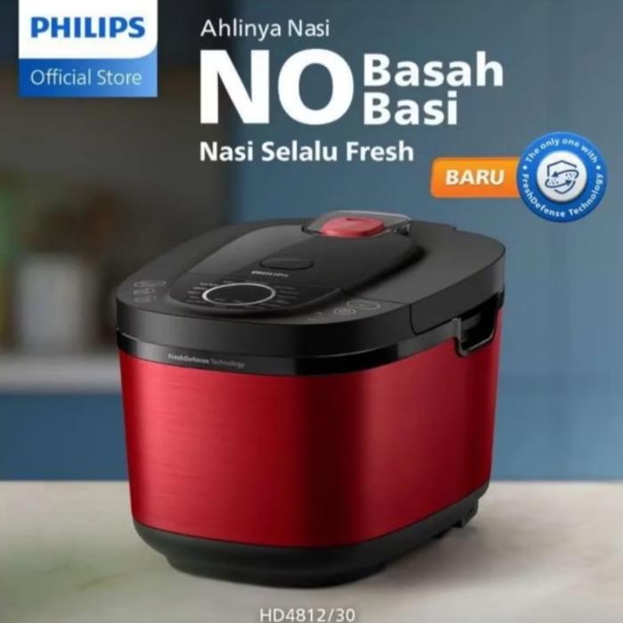 Gambar MAGIC COM PHILIPS NEW HD4515/92 HITAM [18MENU]RICE COOKER PHILIPS 1,8L - HD4812/30 MERAH dari EBC ELEKTRONIK undefined Tokopedia