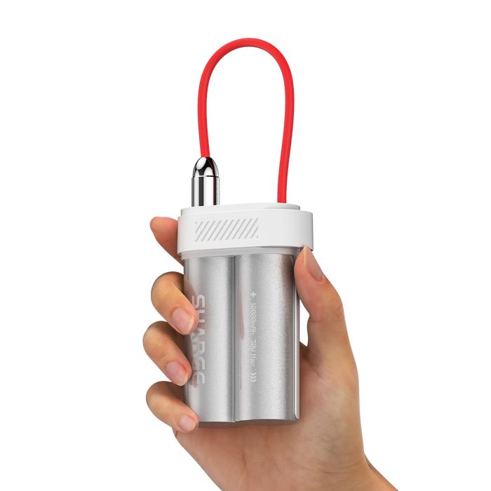 Gambar Sharge Pouch Mini Tiny & Handy. Size of Your Car Key. 10,000mAh All-Day Power. 30W Max Fast Charging. Built-in USB-C cable. Charge 3 devices at once. Airline-safe. Power Bank Handphone HP Android iPhone Tablet iPad Low-Current Device - Putih dari Sharge Indonesia undefined Tokopedia