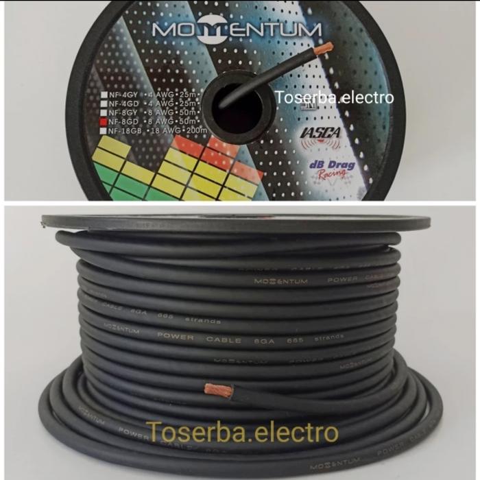 Gambar Kabel 8awg Momentum Setrum Power Aki Ground 8 AWG audio mobil - Hitam dari Toserba.electro undefined Tokopedia