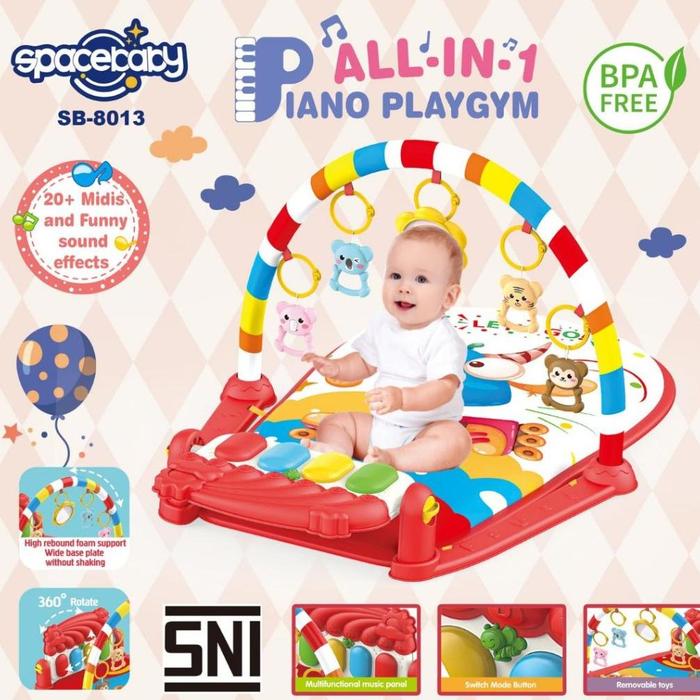 Gambar Sugar Baby Play with Me 2 in 1 Walker Playmat | Mainan Bayi Sugarbaby | Piano Playgim Playmat - SB 8013 - RED dari Official Jannah undefined Tokopedia
