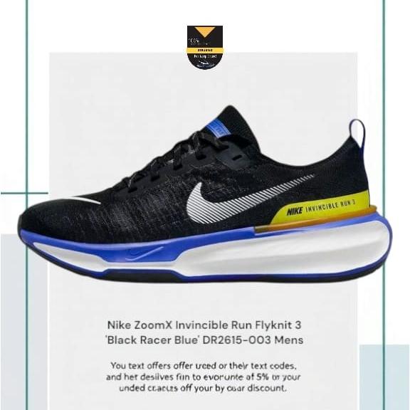 Gambar Nike ZoomX Invincible Run Flyknit 3 'Black Racer Blue' DR2615-003 Mens - Biru, 40 dari 2trusted Bandung undefined Tokopedia