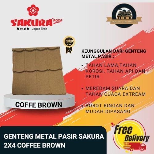 Gambar Genteng Metal Non Pasir Pinang Red Merk Sakura Roof - Coffee Brown dari Terminal Atap Mandiri undefined Tokopedia