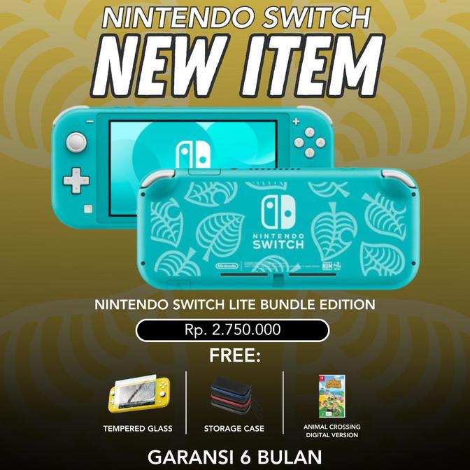 Jual (New) Nintendo Switch Lite Turquoise Animal Crossing: New