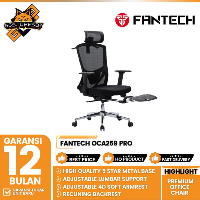 Gambar FANTECH OCA259 PRO PREMIUM OFFICE CHAIR - BLACK dari GGSTORESBY undefined Tokopedia