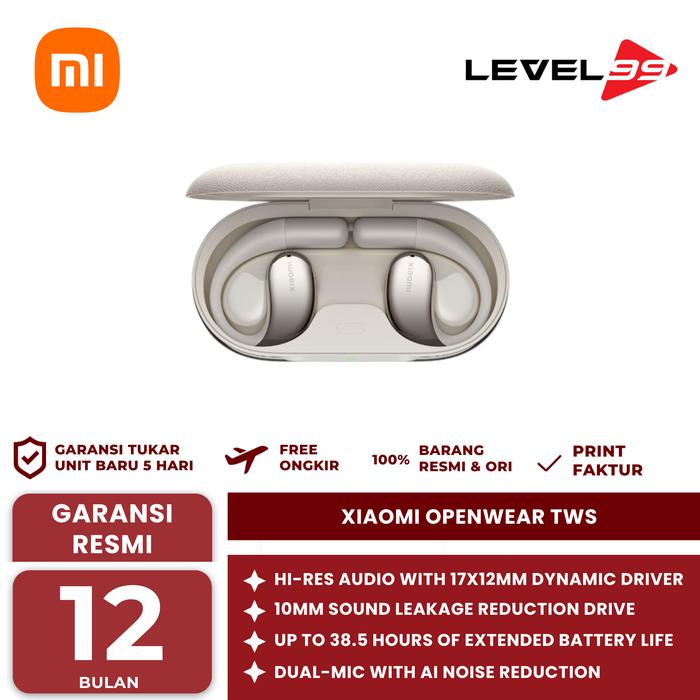 Gambar XIAOMI OPENWEAR STEREO OPEN WEAR TRUE WIRELESS TWS LHDC IP54 WATERPROOF - BEIGE dari Level99Store undefined Tokopedia