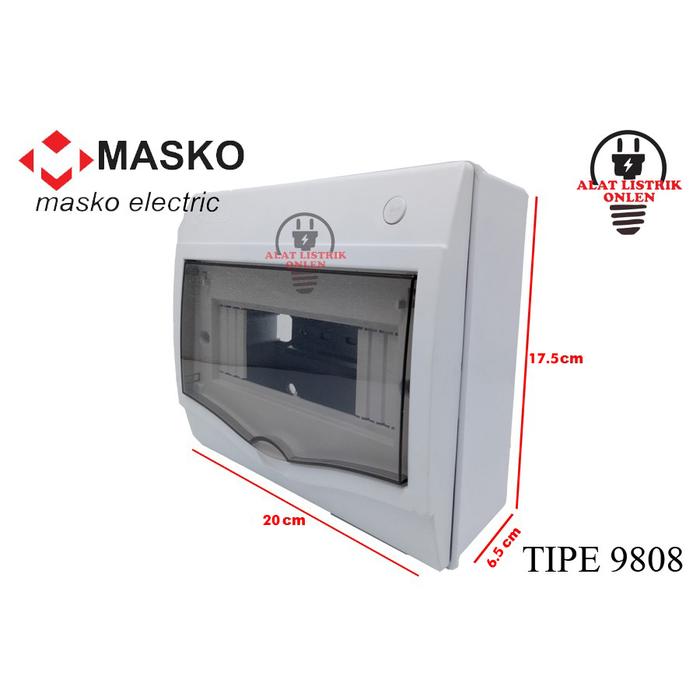 Gambar BOX MCB 8 GROUP MASKO 9608 9808 / RUMAH INBOW / OUTBOW IB /OB - 9808 IB/OB dari Alat Listrik Onlen undefined Tokopedia