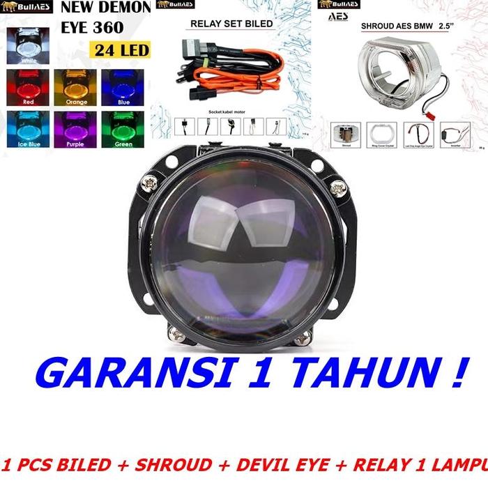Gambar NEW PRODUCT PAKET LAMPU BILED AES TURBO SE UPGRADE EXPERIENCE 2.5 INCH 60 WATT WST GEN 3 DEVIL RELAY SHROUD ORIGINAL LET"S ORDER & PROCESSED IMMEDIATELY - 1 PCS BILED, PUTIH + HIJAU dari SUPREME MOTORS undefined Tokopedia