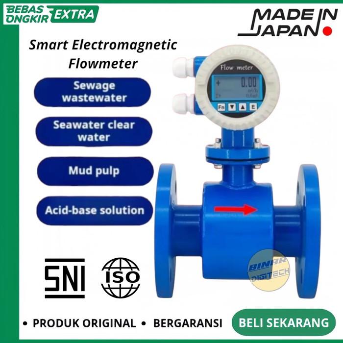 Jual Flowmeter Electromagnetic DN80 3"Inch Flow Meter Electromagnetic ...
