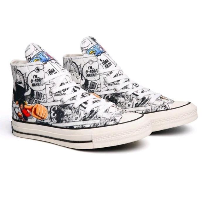 Jual Baru Sepatu Converse All 70s x ONE PIECE High Boots Sepatu