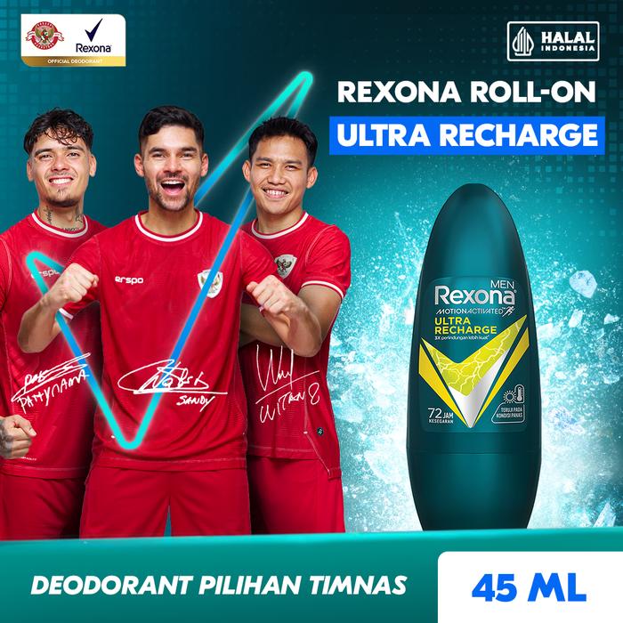 Gambar Rexona Deodorant Roll On Men Ultra Recharge 45Ml dari Unilever Mall Official undefined Tokopedia