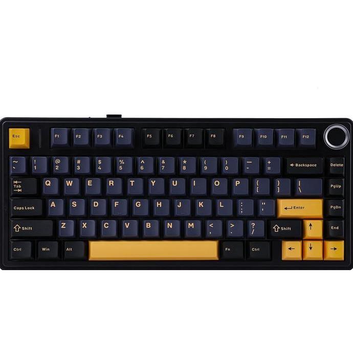 Gambar Aula F75 Pbt Wireless Gasket Hotswap 75% Mechanical Keyboard With Knob - Thunder Black, Reaper dari toko mas radex undefined Tokopedia