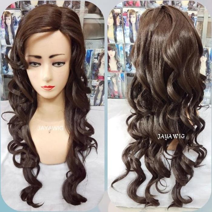 Gambar Wig Curly Panjang Tanpa Poni Rambut Palsu Model Keriting Panjang - MW39 4 dari Badcha Room undefined Tokopedia