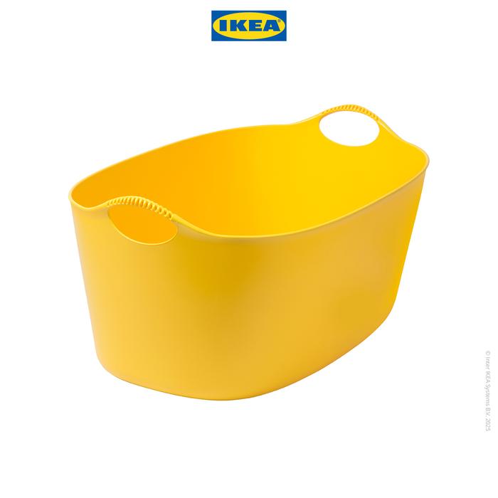 Gambar IKEA TORKIS Keranjang Cucian / Pakaian Kotor Fleksibel 35L Plastik Gagang - Kuning dari IKEA Indonesia undefined Tokopedia