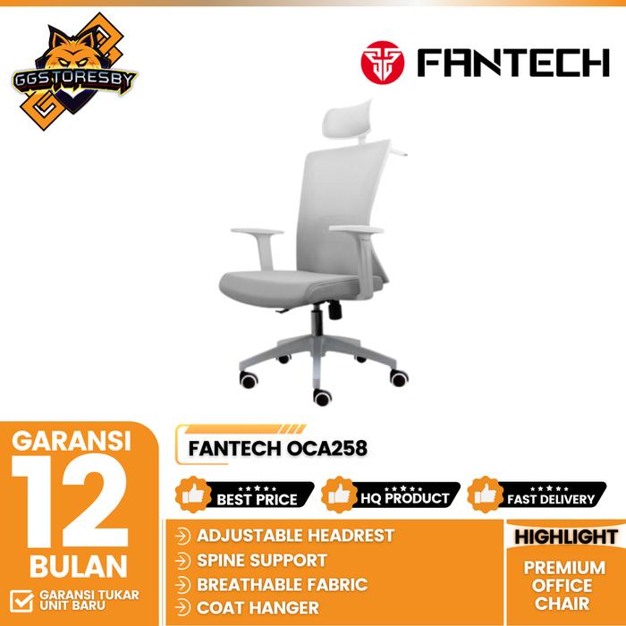 Gambar FANTECH OCA258 PREMIUM OFFICE CHAIR - WHITE dari GGSTORESBY undefined Tokopedia