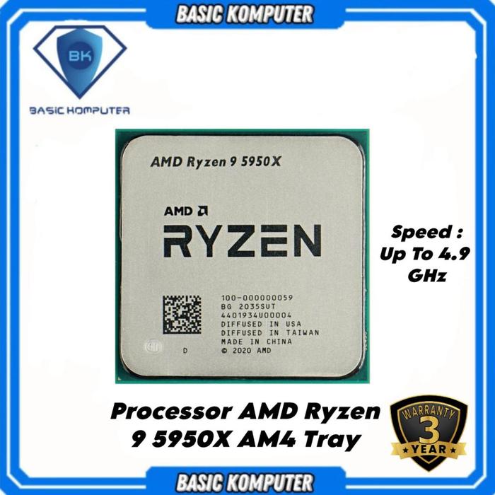 Jual [BARU] PROCESSOR AMD RYZEN 5950X GHZ SOCKET AM4 TRAY