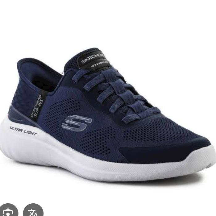 Promo Sepatu Slip On Men Skechers BOUNDER EMERGED 232459/NVY