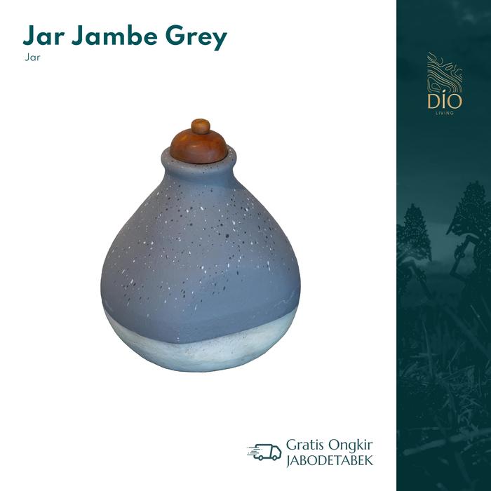 Gambar Dio Living - Jar Jambe Clay Unik Hias Estetik - Grey dari Dio Living undefined Tokopedia