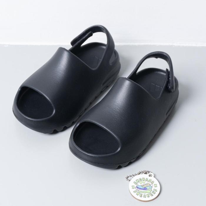 Jual [BEST QUALITY] SEPATU ANAK YEEZY SLIDE KIDS BLACK 14484