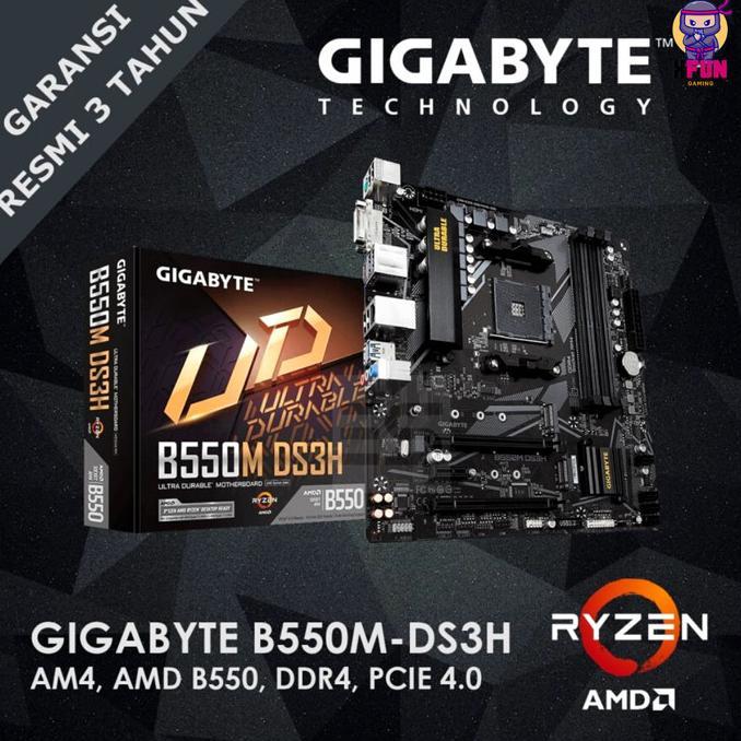 Motherboard Gigabyte B550m Ds3h Amd Ryzen Am4 B550 Ddr4 Micro Atx Mobo  Gratisongkir