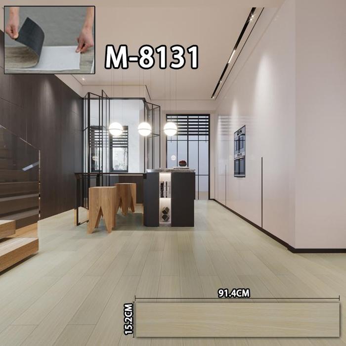 Gambar YAHABIBI 1 BOX (36 Pcs) Floor Vinyl Lantai Stiker Lantai kayu parquet Dengan Lem Sticker Vinyl Lantai - M-8131 dari COTTON IN undefined Tokopedia