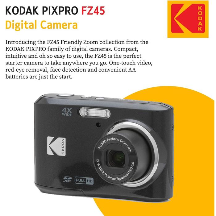 Gambar Kodak PIXPRO WPZ2 Rugged Waterproof Shockproof Digital Camera - FZ45 BLACK, STANDARD dari Jakarta Digital 8 undefined Tokopedia