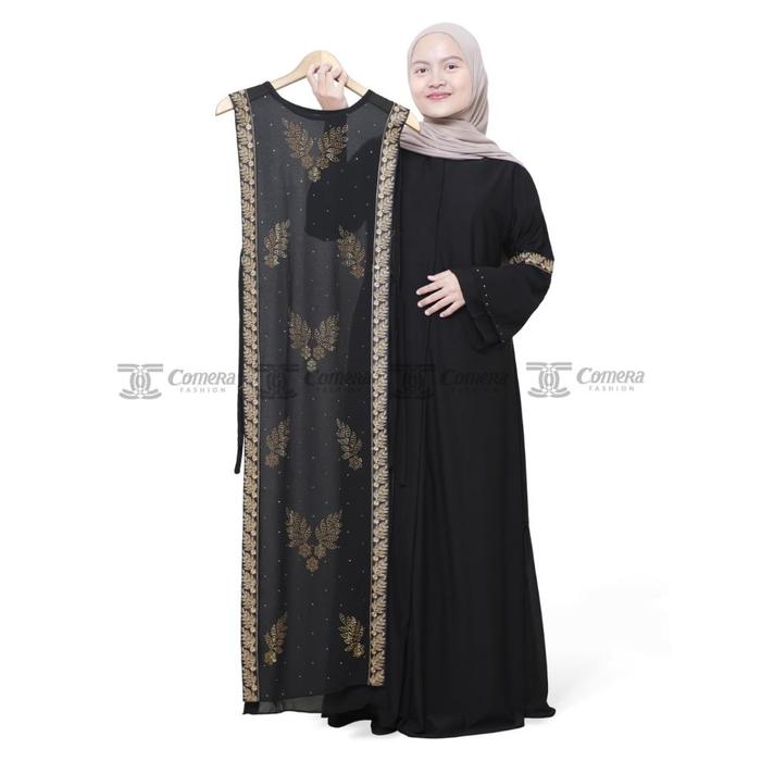 Gambar [SIAP KIRIM] ABAYA YASMIN ~ GAMIS ABAYA TURKEY 2 IN 1 KIRANA ELEGANT / OUTER TERPISAH - HITAM GOLD, M dari Jagat Indonesia Market undefined Tokopedia