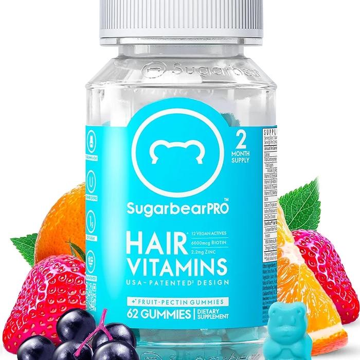 Gambar SUGAR BEAR HAIR Vitamin Rambut Sehat made in USA - VITAMIN GUMMY RAMBUT - HAIR GUMMY VITAMIN - PERMEN VITAMIN RAMBUT RONTOK - isi 62 dari I GLOW ID undefined Tokopedia