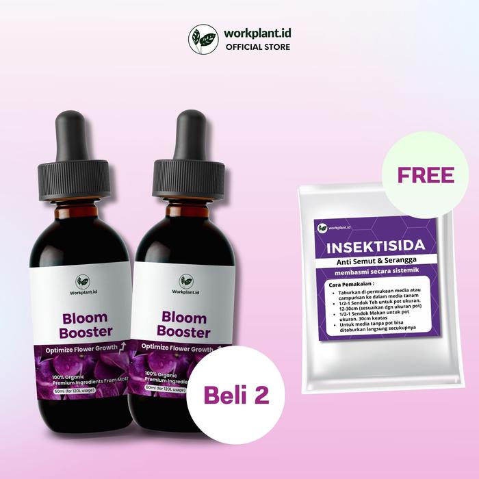 Gambar Workplant - Bloom Booster Pupuk Organik Cair untuk Bunga Lebat Minim Rontok & Mekar Sempurna - Free Insek dari workplant official undefined Tokopedia
