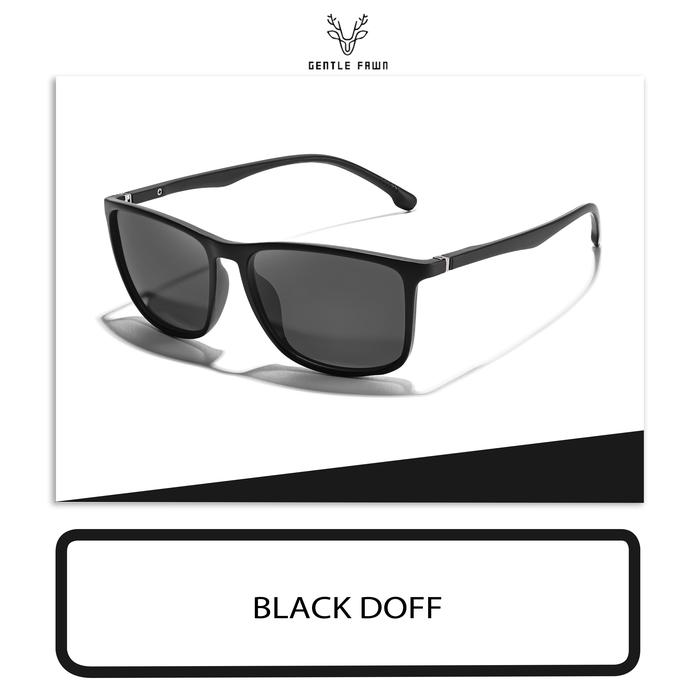 Gambar Gentle Fawn Kacamata Sunglasses Polarized Anti Silau Bentuk Kotak Bahan TR90 Kuat Kokoh Fashion Pria Wanita 3255 - BLACK DOFF dari Gray Pink undefined Tokopedia