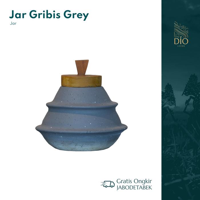Gambar Dio Living - Jar Gribis Clay Unik Hias Estetik - Grey dari Dio Living undefined Tokopedia