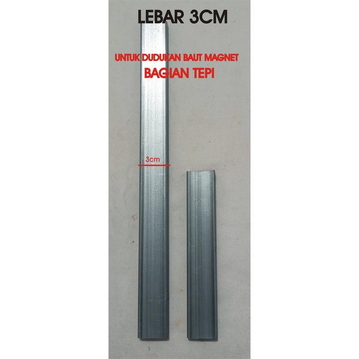 Gambar PLAT BESI PENYANGGA PANEL BESI KEEL DUDUKAN PANEL RUNNING TEXT - 3CM, 16CM dari al.amin2 undefined Tokopedia