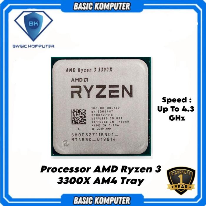 Ready Stok Processor Amd Ryzen 3300x Tray 38 Ghz Socket Am4