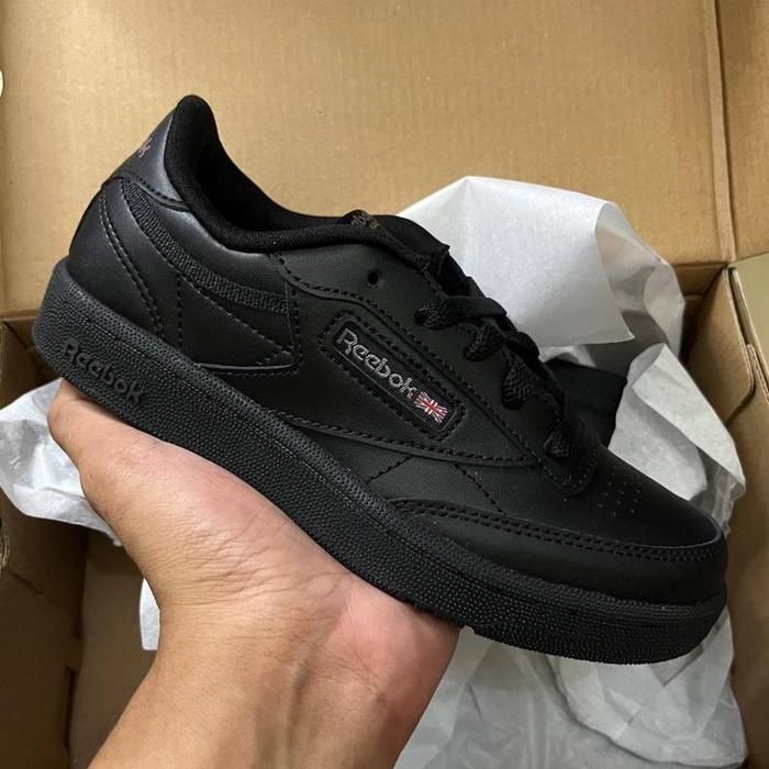 Jual [NEW] SHOES REEBOK CLUB C KIDS BLACK SALE Hitam, 29