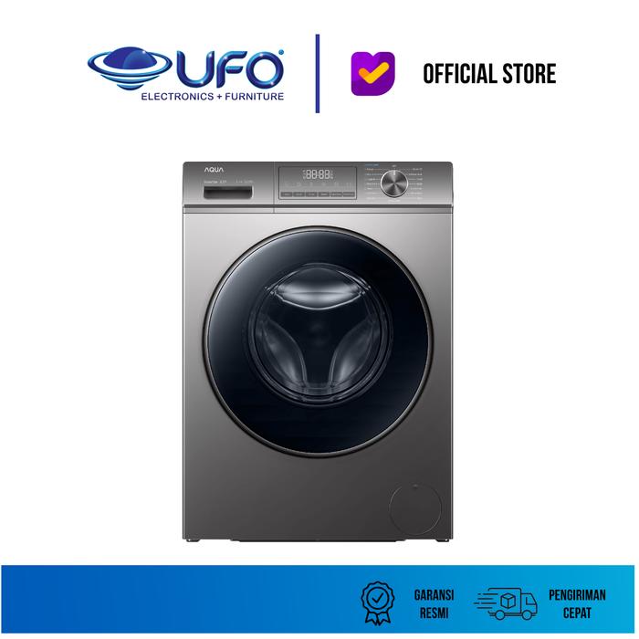 Gambar AQUA Mesin Cuci Front Loading Washer With Steam FQW850900QD | WASHING MACHINE dari UFO Elektronika Malang Sutoyo undefined Tokopedia