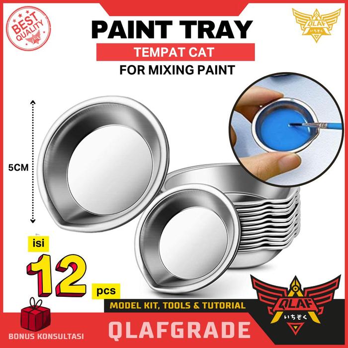 Gambar Paint Tray Hobby BEST metal corong - wadah mixing cat gundam thinner lacquer with spout - 12pc dari Wahkhilaf undefined Tokopedia