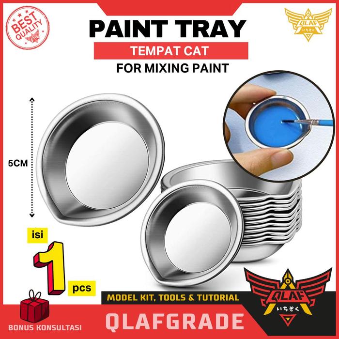 Gambar Paint Tray Hobby BEST metal corong - wadah mixing cat gundam thinner lacquer with spout - 1pc dari Wahkhilaf Kota Surabaya Tokopedia