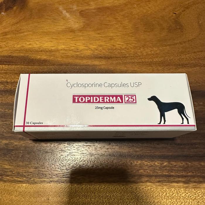 Jual Topiderma 25 cyclosporine capsule obat sakit kulit hewan