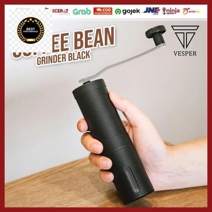 Gambar alat penggiling kopi manual coffee bean grinder black / grinder coffee best quality - MEDIUM BLACK dari bulleyes shop undefined Tokopedia