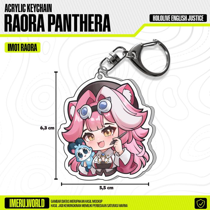Gambar Keychain Gantungan Kunci Akrilik Anime Hololive English Justice Raora Panthera - IM01 RAORA dari Imeru World undefined Tokopedia