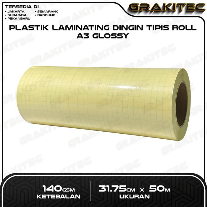 Gambar Plastik Laminasi Dingin ROLL A3 / A4 DOFF & GLOSSY - A3 GLOSSY dari Grakitec undefined Tokopedia