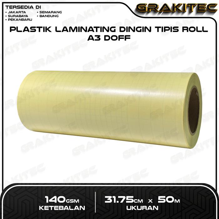 Gambar Plastik Laminasi Dingin ROLL A3 / A4 DOFF & GLOSSY - A3 DOFF dari Grakitec undefined Tokopedia