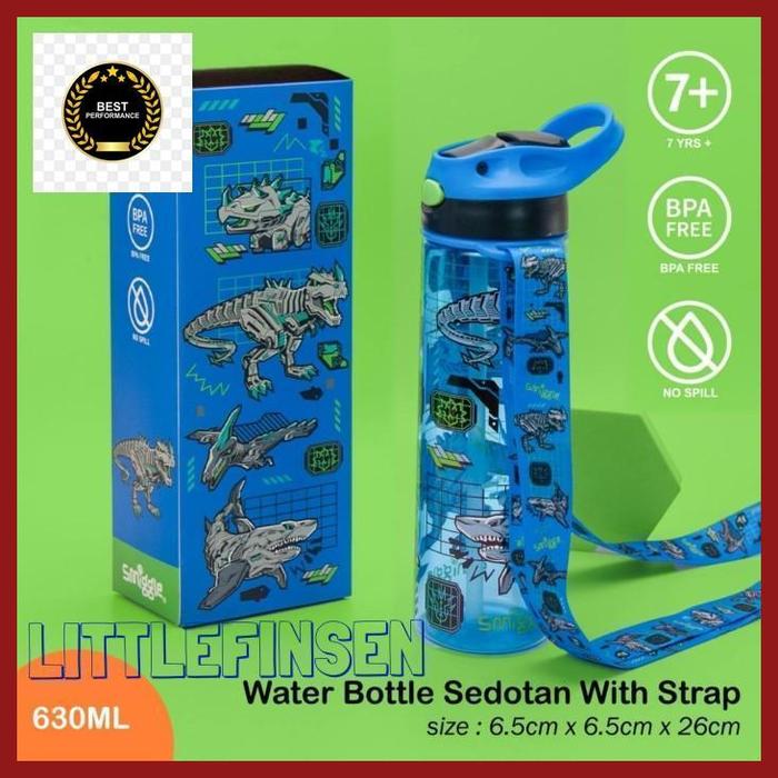 Gambar smiggle botol air minum anak sedotan silicon 630 ml tali panjang best produk - Dino dari bulleyes shop undefined Tokopedia